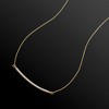 Pure Collection by Ross-Simons 0.10 ct. t.w. Diamond Curved Bar Necklace in 14kt Yellow Gold - 3 of 4