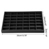 Unique Bargains PU Leather 36 Grid Stackable Jewelry Tray Jewelry Drawer Organizer Trays Showcase for Bracelets Earrings Black - 4 of 4