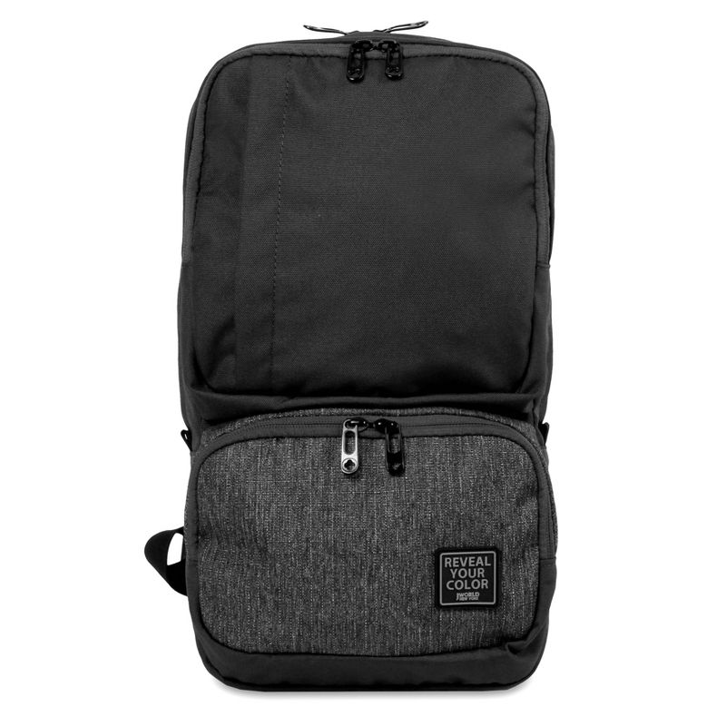 J World Airy Sling Pack - Black: Water-Resistant, Adjustable Strap, Organizer Pockets, Cushioned Back, 1 of 7
