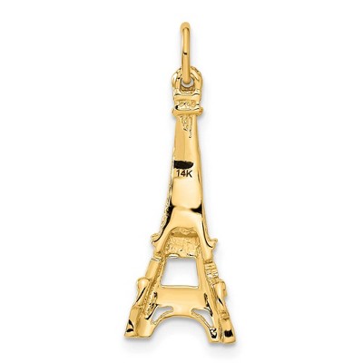 14K Yellow Gold Eiffel Tower Charm Pendant
