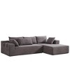108" Chenille Modular L-Shaped Sectional Sofa with Right Chaise & 6 Pillows - 3 of 4