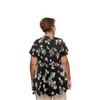 Women's Printed Short Sleeve Baby Doll Top - Plus - On The Plus Side - 2 of 3