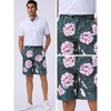 INSPIRE CHIC Men's Flat Front Button Down Zipper Business Floral Printed Shorts - 4 of 4