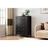 Dresser for Bedroom with 6 Drawers, 31.5" Farmhouse Chest of Drawers Closet with Metal Handle, Wooden Dresser Organizer, for Bedroom, Living Room - 3 of 4