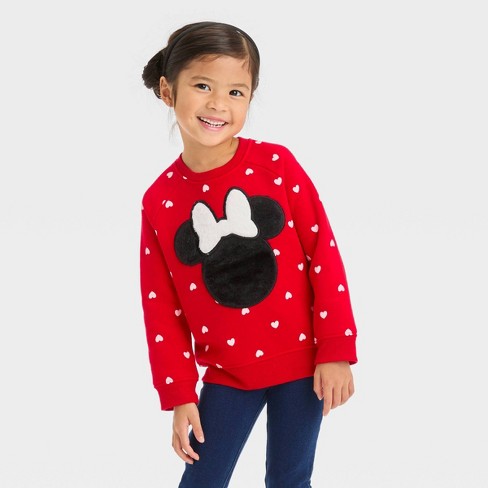 Disney Minnie Mouse Toddler Girls Pullover Fleece Hoodie T-shirt & Leggings  3 Pcs Outfit Set Blue / Gray / Red 2t : Target