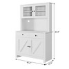 Garvee Kitchen Pantry Cabinet with Microwave Stand, Freestanding Hutch Cabinet with Buffet Cupboard - 2 of 4