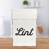 AuldHome Design White Enamelware Lint Holder Bin; Modern Farmhouse Laundry Room Decor - 2 of 4