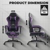 Ergonomic Gaming Chair with Adjustable Recline, Footrest, 3D Linkage Armrest, Lumbar & Neck Support, for Office & Gaming-Cuddlewood - 4 of 4