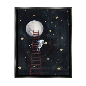 Stupell Industries Astronaut Hanging Stars Outer Space Ladder to Moon - 1 of 4