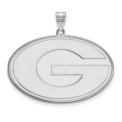 Black Bow Jewelry 10k White Gold Georgia Bulldogs NCAA Extra Large Pendant