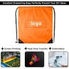 Waterproof Drawstring Backpack Bulk, Nylon Cinch Bags in 10 Colors for School, Gym, Sports - 3 of 4