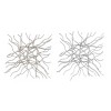Set of 2 Metal Geometric Branch Inspired Wall Decors Gold/Silver - Olivia & May: Contemporary Iron Artwork, Vertical Display - 3 of 4