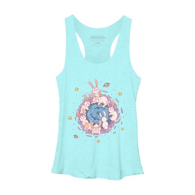 Women's Design By Humans Rabbit Hole By Chofy87 Racerback Tank Top