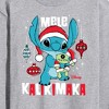 Men's - Lilo and Stitch - Mele Kalikimaka Long Sleeve Graphic T-Shirt - 2 of 4