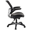 Edge Mesh Vegan Leather Seat Office Chair with Flip-Up Arms Black - Modway - 2 of 4