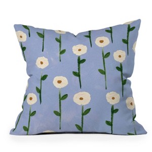 Reves et Histoires Cute Little Flowers Square Throw Pillow Blue - Deny Designs - 1 of 4