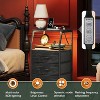 Dresser with 4 Drawers, Tall Nightstand and End Table with Charging Station, LED Light, Fabric Bins, Wood Shelf, USB Ports and Outlets - 4 of 4