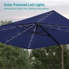 Sonkuki 10x8FT Round Offset Outdoor Patio Solar LED Cantilever Umbrella, 360° Rotation and Canopy Angle Adjustment - 4 of 4