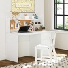 Aoibox Kids Study Desk and Chair Set with Hutch Storage Cabinet Wooden Table Ergonomic Student Writing Workstation for 5-12 Years - 4 of 4