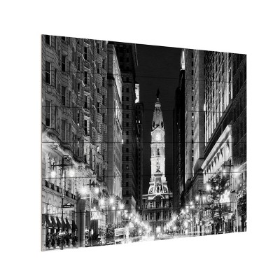 Trademark Fine Art -Philippe Hugonnard 'City Hall Philadelphia Buildings' Wood Slat Art