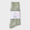 Women's Ultra Soft Ribbed Cushioned Slouch Crew Socks with Woven label - Auden™ 4-10 - 2 of 4