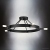 Urban Ambiance Luxury Modern Farmhouse Indoor Ceiling Light,  7-1/2''H x 22-1/2"W x 22-1/2''D,  Matte Black Finish, UHP4482 - 4 of 4