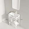 NicBex Bathroom Vanity with Basin,Bathroom Sink Vanity with Open Metal Leg and Shelves,24 inch Bathroom Sink Cabinet for Bathroom - 3 of 4