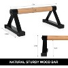 Wooden Parallettes Bars 500LB Capacity, Anti-Slip Push Up Handles for Calisthenics, Handstands - 2 of 4
