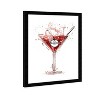 Wynwood Studio 15" x 21" Fashion Cocktail Bar Cart Framed Wall Art Print Red  : Modern Kitchen Decor, Digital Artwork, Vertical Display - 2 of 4