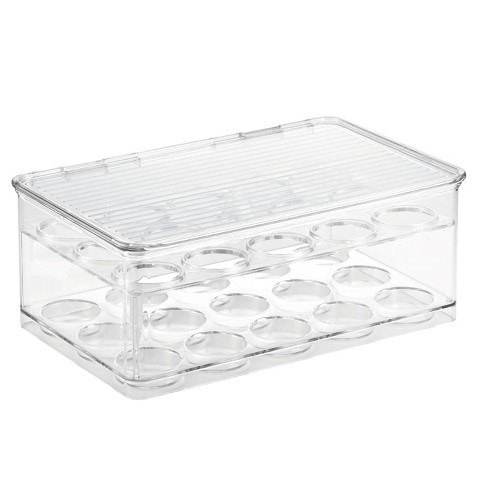 iDESIGN Plastic Tier Coffee Pod Organizer with Lid The Linus Collection Clear: Kitchen Cabinet Storage, 11x7x4, Spot Clean
