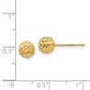Black Bow Jewelry 6mm Diamond Cut Ball Post Earrings in 14k Yellow Gold - 4 of 4