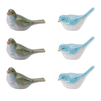 Stoneware Bird Figurine (Set of 6)