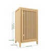 Resenkos Bathroom Bamboo Storage Cabinet, Freestanding Floor Cabinet with Door and Shelf for Bathroom, Living Room Brown - 3 of 4