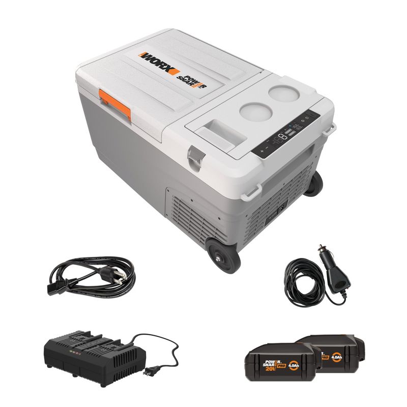 Worx WX876L 20V 5Ah Power Share Electric & Battery Powered Cooler (Battery and Charger Included), 1 of 10