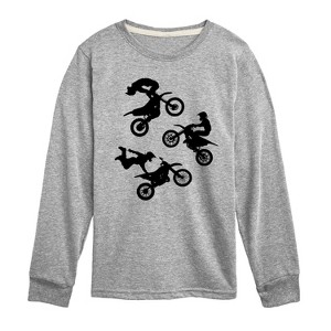 Boys' - Instant Message - Dirt Bike Tricks Long Sleeve Graphic T-Shirt - 1 of 4