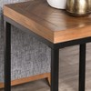 Christopher Knight Home Classic Adler Indoor 18" Wood and Metal Square Accent Table, Brown/Black - 4 of 4