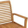 vidaXL Patio Bench with Taupe Cushion, 44.1" Solid Teak Wood - 4 of 4
