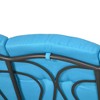 Resenkos 3-Seat Swing Set,  Canopy, Garden, Poolside, Comfortable Cushions & Pillows, - 4 of 4