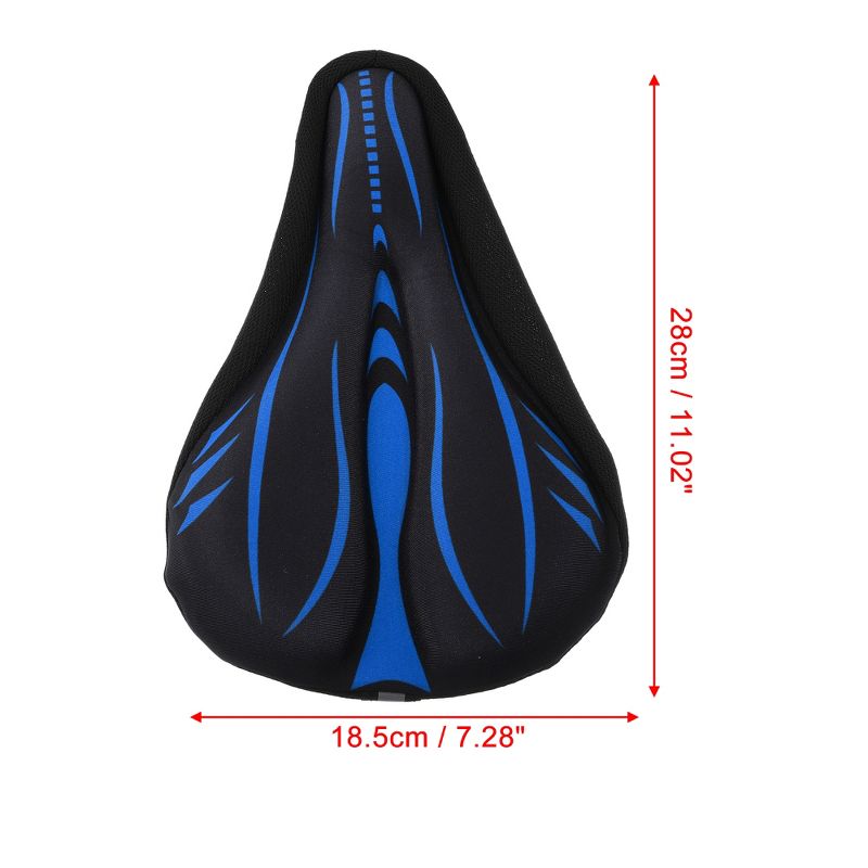 Unique Bargains Bike Bicycle Saddle Seat Cover Comfort Pad Padded Soft Printed Silicone with Waterproof Cover, 4 of 7