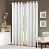 RT Designers Collection Brighton Foil Jacquard Polyester Window Curtain Grommet Panel 52" x 84" White/Silver - 2 of 4