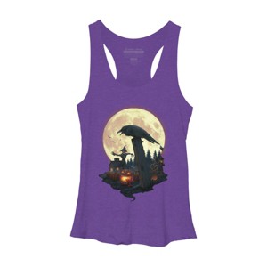 Women's Design By Humans Halloween Theme By chriskar Racerback Tank Top - 1 of 3
