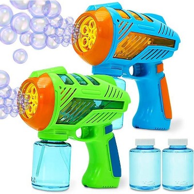 2 Bubble Blower Machine with 2 Bottles Bubble Refill, Bubble Maker Blower Machine