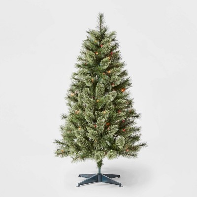 4.5ft Pre-lit Virginia Pine Artificial Christmas Tree Multicolored Lights - Wondershop™