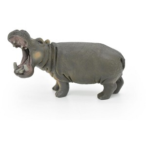 Collectible Wildlife Gifts | Hippo Toy, Hippopotamus, Museum Quality Rubber Figure, Model, Animal, Hand Painted,       4.5"     CH097 BB86 - 1 of 4
