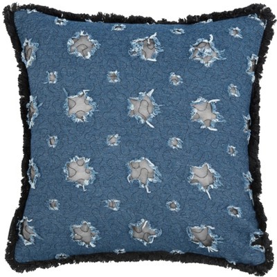 Tosh Pillow - Blue/Navy - 16" x 16" - Safavieh