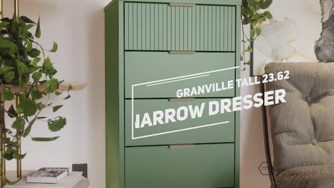 Granville Tall Modern 5 Drawer Dresser - Manhattan Comfort, 2 of 13, play video