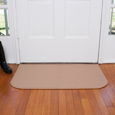 Beige Oval Synthetic Non-slip Accent Rug, 20" x 30"