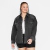 Women's Long Sleeve Oversized Denim Western Shirt - Wild Fable™ - 2 of 3