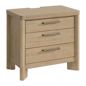 Tan 3-Drawer Nightstand - 1 of 4
