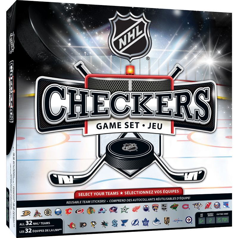 MasterPieces Officially licensed NHL League-NHL Checkers Board Game for Families and Kids ages 6 and Up, 2 of 7